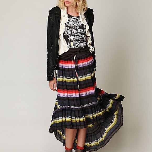 Free People Dresses & Skirts - Free people -boho Hi lo pleated skirt
